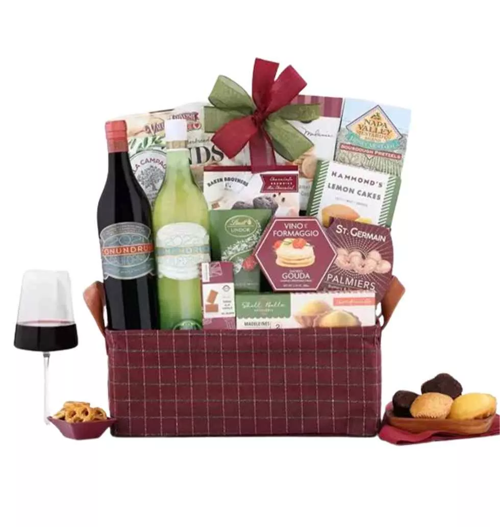 Delightful Wine And Gourmet Basket