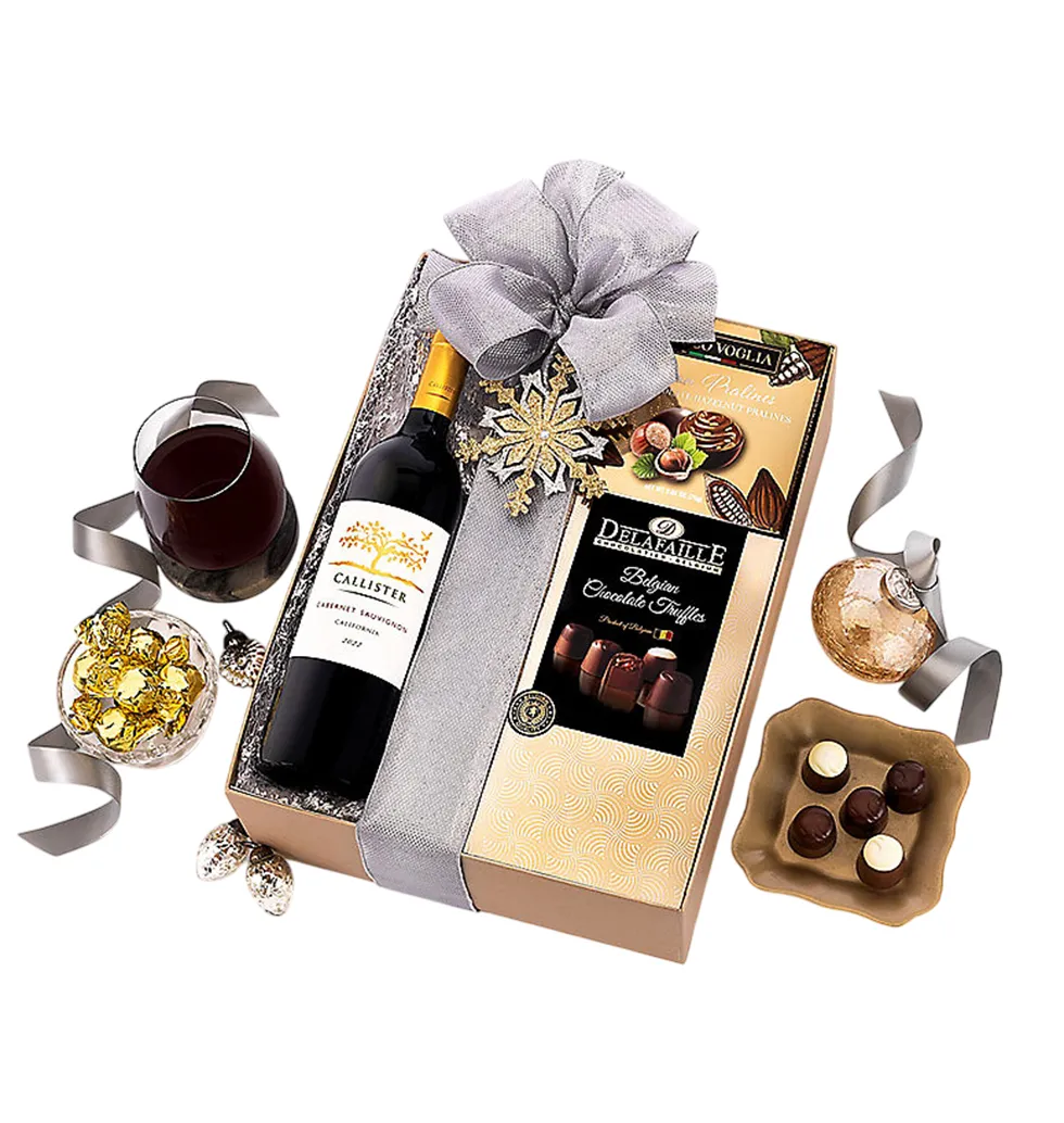 Premium Wine & Chocolates Gift Combo