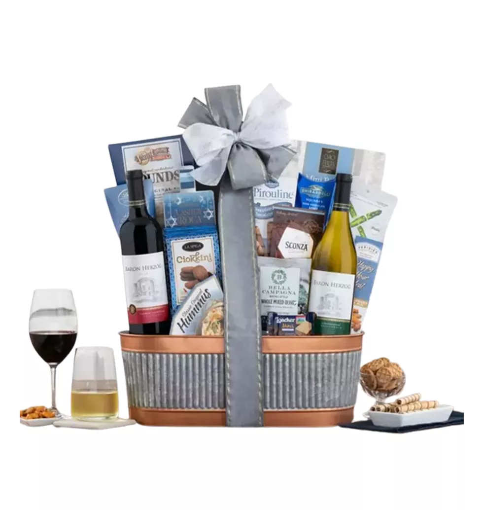 Tempting Kosher Wine Basket