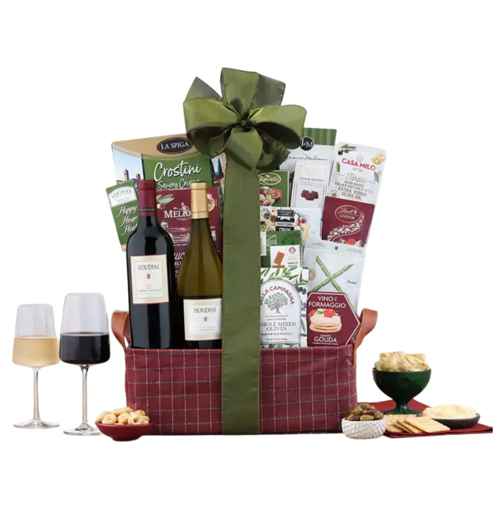 Premium Dual Wine Gourmet Treats Pack