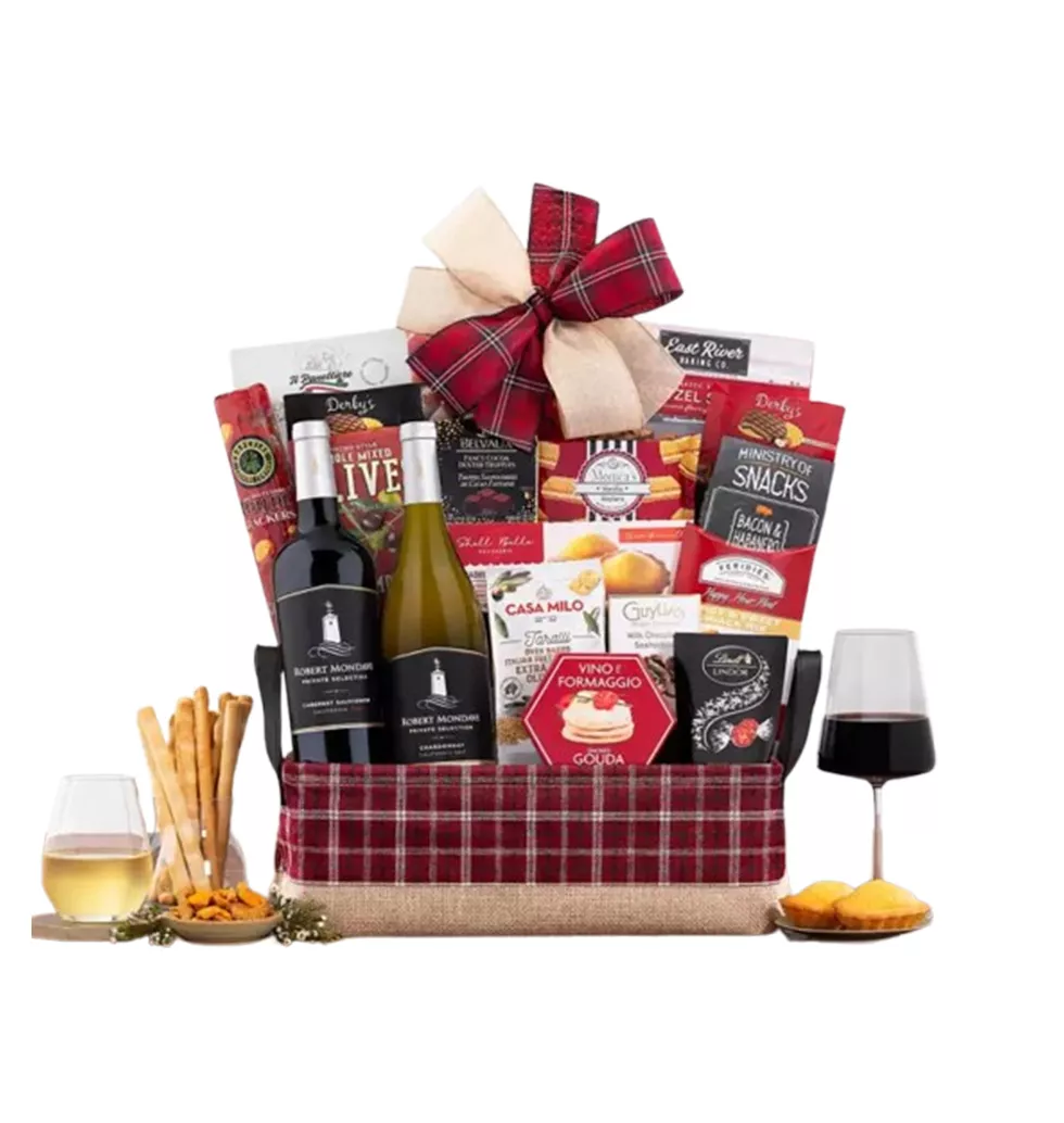 Taste of Luxury Wine Gift Basket