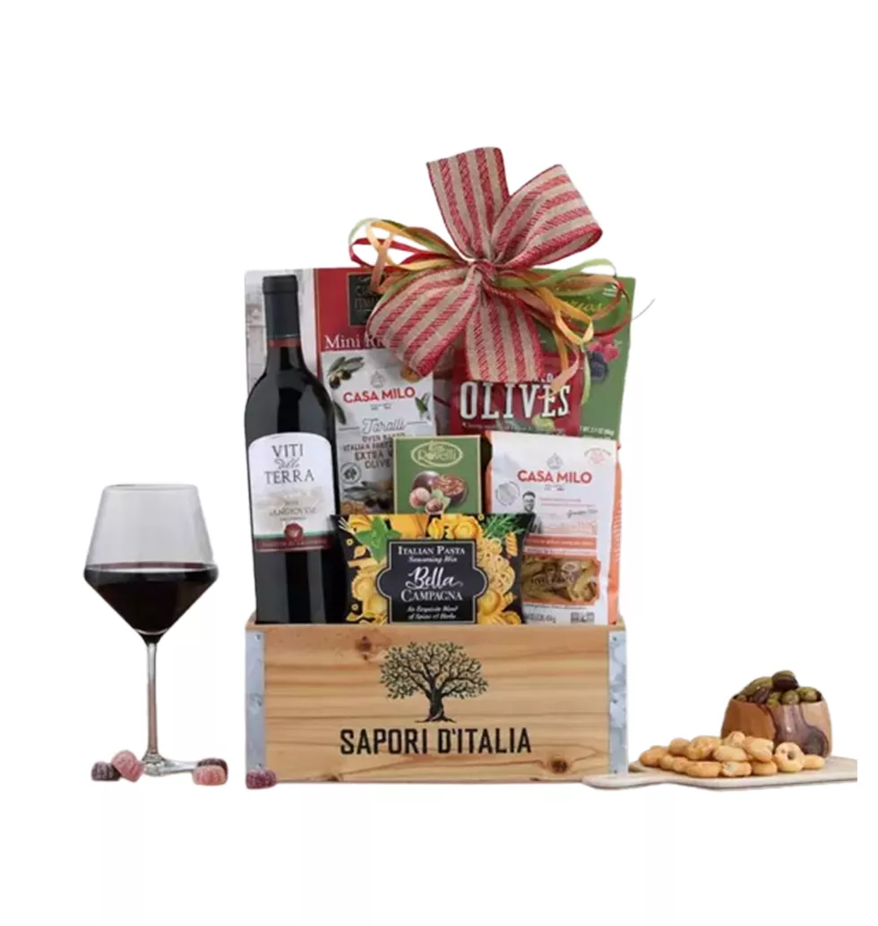 Premium Sangiovese and Snack Selection