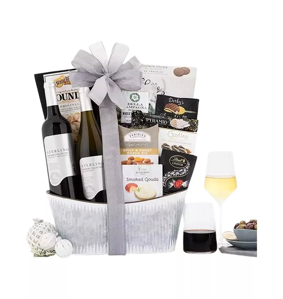 Sterling's Wine & Treats Basket