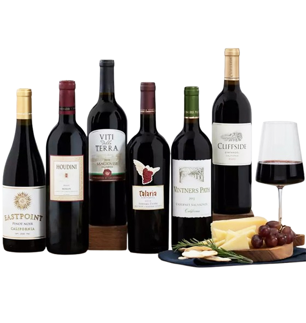 Gourmet Six-Bottle Wine Lovers Hamper