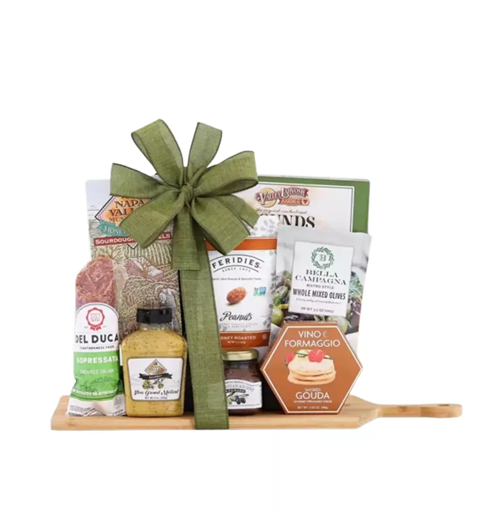 Gourmet Salami and Cheese Serving Board