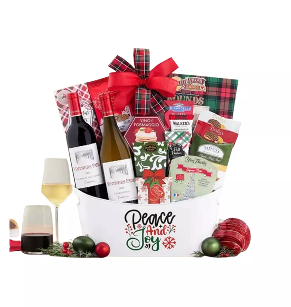 Well-Balanced Wine and Dessert Box