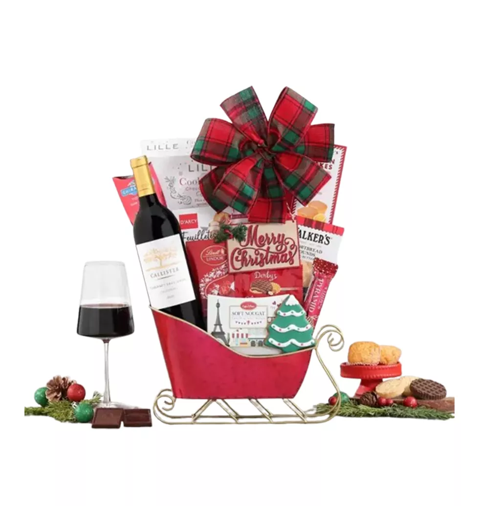 Joyful Wine & Treats Gift Set
