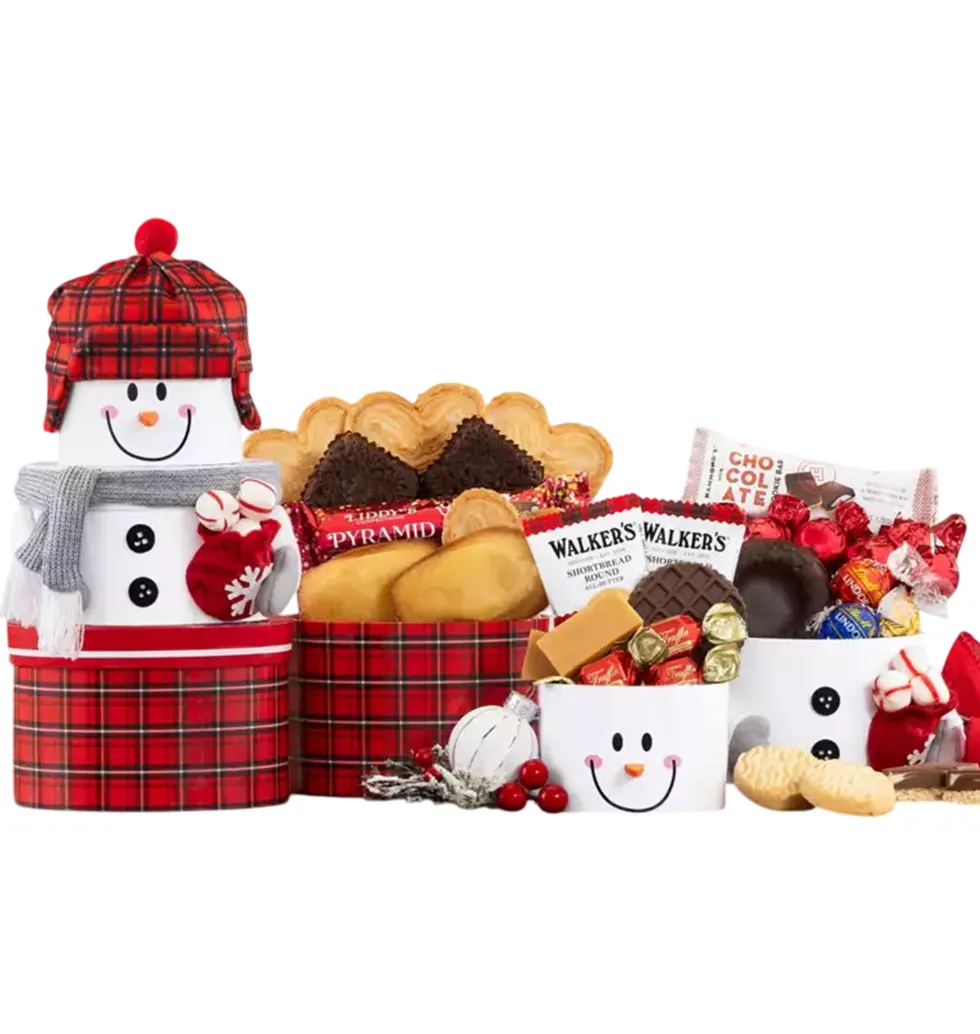 Whimsical Snowman Snack Stacker
