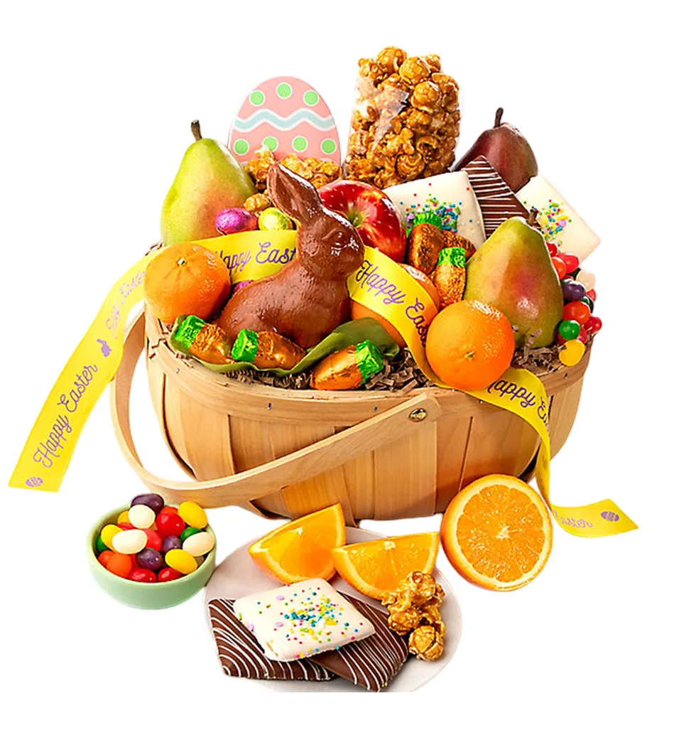 Easter Treats and Fruits Celebration Basket