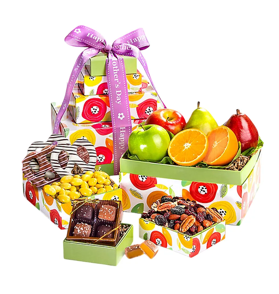 Floral Fantasy Mother's Day Treats Tower